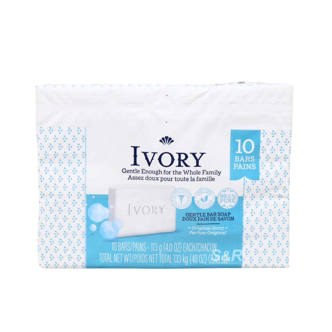 Ivory Original Scent Gentle Bar Soap 10pcs